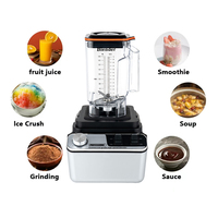 Blender commercial électrique insonorisé 2L 2200W, machine à smoothies, blender robuste pour la cuisine, blender commercial