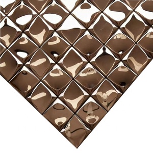 Mosaico de Acero Inoxidable Espejo 8K de Alto Brillo, Mosaico Metálico de Tamaño Personalizado para Baño, Spa o Pared de Fondo de <span class=keywords><strong>TV</strong></span> - Product Image 5