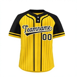 High Quality Customized Wholesale Embroidered Button Baseball Uniform Sublimation Custom Logo OEM ODM - Product Image 1
