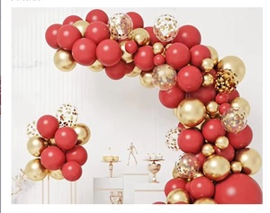 Kit Arco di Palloncini in Lattice Rosso e Oro per Celebrazioni di <span class=keywords><strong>Compleanni</strong></span>, Natale e San Valentino - Product Image 2