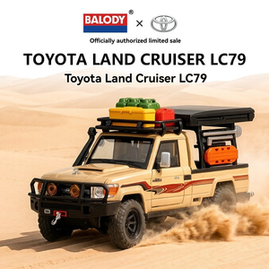 Coche de juguete de metal fundido a presión 1:32 Toyota Land Cruiser LC79 con sonido, luces, puertas que se abren y función de retroceso, modelo de aleación para exhibición, regalo. - Product Image 2