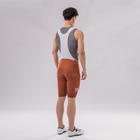 Combinaison de course pour homme, coussin en Gel 3D, Super confortable, marron, couleur unie, séchage rapide, pour vélo de route