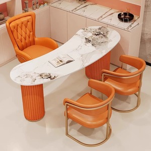 <span class=keywords><strong>Escritorio</strong></span> de Oficina Moderno, Minimalista y de Lujo para Consultoría Médica y de Belleza, Mesa de Recepción y Negociación - Product Image 4