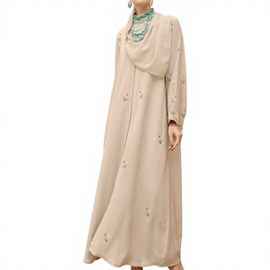 Beautiful Dubai <b>Kaftan</b> Abaya Handmade Turkish Floor Length Long Sleeve Soft Breathable Fabric Regular Fit Ramadan Prayer Daily - Product Image 6