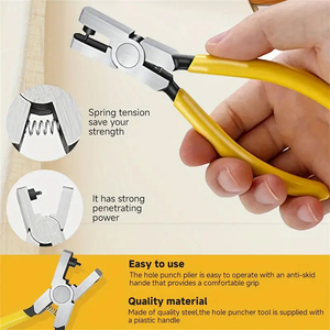 Mini Belt Hole Punch Pliers &amp; <strong>Leather</strong> Punch <strong>Tool</strong> , Spring-Loaded, <strong>for</strong> Watch Straps, Bags &amp; DIY - Product Image 3