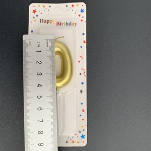נרות יום הולדת קטנים בצורת מספרים 0 עד 9 בצבעי זהב וכסף על מקל - Product Image 5