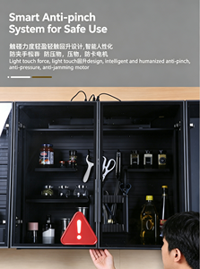 Étagère coulissante intelligente en alliage d'aluminium à commande électrique, avec commande vocale et capteur de mouvement anti-pincement, pour armoire de <span class=keywords><strong>cuisine</strong></span> - Product Image 4