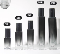 Flacon roll-on de luxe 10 ml en verre dépoli carré pour huile de parfum avec diffuseur à bâtonnets pour femme