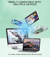 Mouse Nirkabel Optik 2.4Ghz Isi Ulang yang Laris Terjual Ultra Tipis dengan Lampu Latar LED Portabel untuk Laptop dan iPad Cocok untuk Bekerja