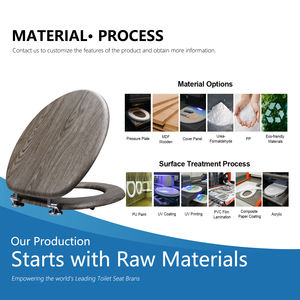 Индивидуальная деревянная крышка для унитаза O-образной формы из натурального дерева, цельная, современная, из бамбука или формованного МДФ - Product Image 3