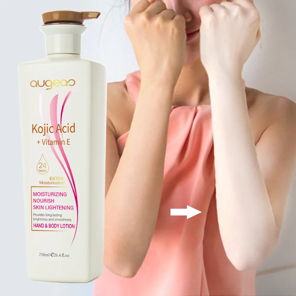 Low MOQ oem manufacturer private label 750ml deep care moisturizing organic skin whitening lightening body lotion