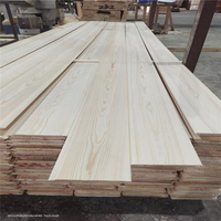 Panneaux de plafond en bois à double rainure en pin/sapin/paulownia, panneau de plafond en bois extérieur