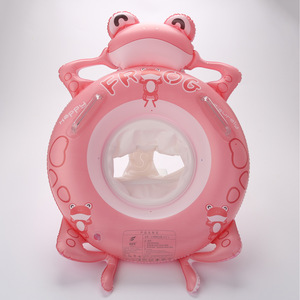 Frog Children's Swimming Ring 60cm With Handle Thickened PVC Infant Toddler Float - Product Image 3