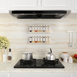 Support mural en acrylique pour épices, étagère suspendue pour armoires, <span class=keywords><strong>placard</strong></span> ou garde-manger, organisateur mural pour épices - Product Image 6