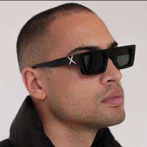 Vente chaude Mode Vintage Lunettes de soleil carrées noires <span class=keywords><strong>tendance</strong></span> Designer Personnalisé Shade Lunettes de soleil pour hommes <span class=keywords><strong>2023</strong></span> - Product Image 3