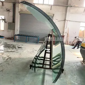 Curved Tempered Glass Panels Curved Tempered Glass Architecture Customized Size Safety 5mm 6mm 8mm 10mm Bent Bend Toughened Glass Panels Manufacturers Price