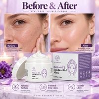 Masque Gel Nourrissant au Rétinol Fermenté CE Anti-Âge Réparateur Rides Fines Raffermissant Hydratant Lissant Revitalisant Masque de Nuit