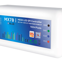 Contrôleur de bande LED RGBIC PWM WiFi Tuya DC5-24V 15A SPI TTL 2 canaux, contrôle vocal et musical via APP, IP20, 30M, 360W, CE FCC ROHS