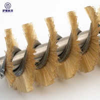 Brosse à rouleaux spirale industrielle en nylon à ressort hélicoïdal, personnalisable, densités faible, moyenne et élevée