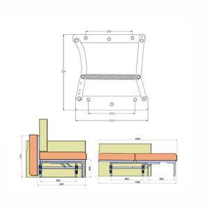 Furniture Hinge Sliding Frame Carbon Steel Surface <b>Mount</b> Durable Modern Design Living Room Use Part Number B053 - Product Image 2