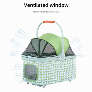 Poussette pliable de luxe pour animaux de compagnie, en alliage d'aluminium, 6 roues, grande capacité 25 kg, pour petits animaux, <span class=keywords><strong>chien</strong></span>, chat, voyage - Product Image 6