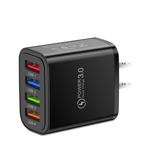 3.1A ที่ชาร์จติดผนัง US EU UK QC3.0 4USB ที่ชาร์จสำหรับเดินทาง การชาร์จอุปกรณ์หลายเครื่องเหมาะสำหรับโทรศัพท์มือถือ หูฟัง พาวเวอร์ - Product Image 1