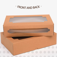 Boîte cadeau pour pâtisserie, boîte en papier blanc pliable avec fenêtre transparente pour l'emballage de biscuits, de beignets, de bonbons et de gâteaux