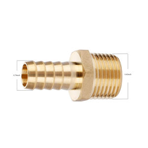 Aangepaste hogedruk gepolijste aardgas water olie aansluiting slangklem fitting 1/2 inch slangklem x 1/2 inch NPT mannelijk - Product Image 2