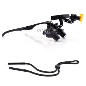 Opklapbare 4X tandheelkundige chirurgische loepen met LED-koplamp, verstelbaar ergonomisch ontwerp, binoculaire vergrootglas voor tandartsen - Product Image 4