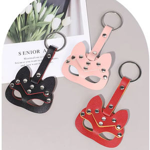 Venta al por mayor de juguetes eróticos personalizados llavero de cuero seguro zorro conejo máscara colgante para adultos fiesta regalo cinturón decoración Anime - Product Image 2