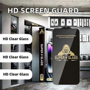 Protector de Pantalla Transparente Antiestático de Vidrio Templado HD Clear ESD Black King Kong para <span class=keywords><strong>iPhone</strong></span> 16e 15 14 13 Pro Max, Venta al Por Mayor - Product Image 3