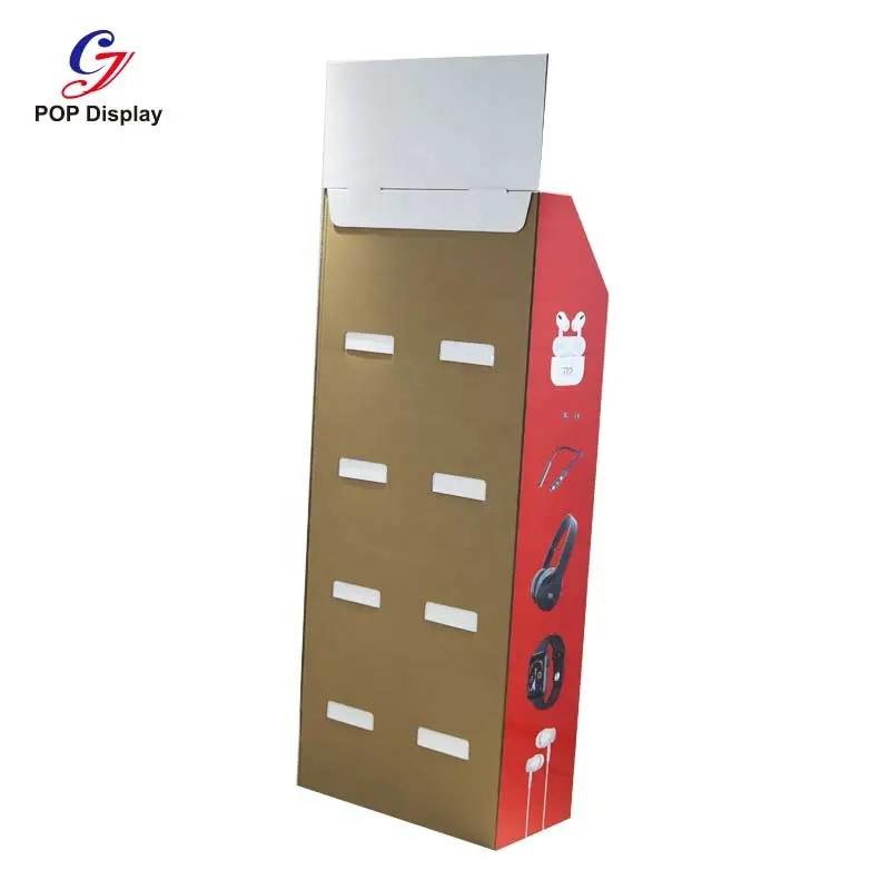 Costco Wholesale Custom Logo Printing Recycled Cardboard Display Stands Paper Corrugated Display Trays For Electronic Product Costco