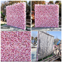 Panneaux de fleurs artificielles pour décoration murale de mariage, roses champagne, fleurs artificielles pour la décoration de mariage