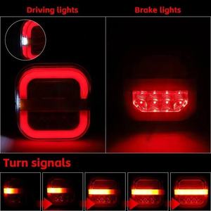 Sistemas de Iluminación Automotriz, Luz Trasera LED Cuadrada para Remolque, Luz de Matrícula, Luz Trasera para Camión, Accesorios para Camión, Universal - Product Image 4