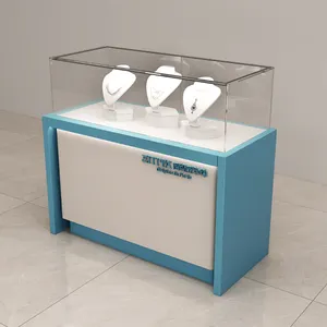 Kiosco de exhibición de joyería de centro comercial de tamaño 3*3M diseño de quiosco de joyería de vidrio