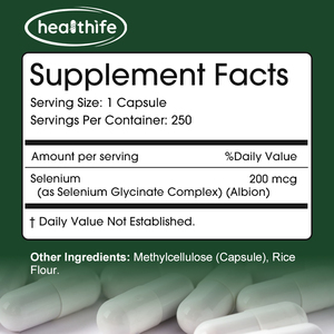 Capsules <span class=keywords><strong>de</strong></span> sélénium glycinate complexe Healthife, grande capacité, 250 capsules, fabricant <span class=keywords><strong>de</strong></span> compléments alimentaires en marque privée OEM, approvisionnement en vrac - Product Image 2