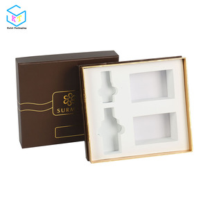 ที่กำหนดเองสีน้ำตาลสองชิ้นเทคโนโลยีขั้นสูงกล่อง <span class=keywords><strong>Parer</strong></span> เครื่องสำอางที่มีโฟม EVA - Product Image 4