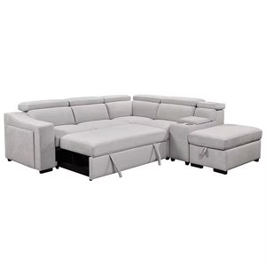 नए डिजाइन के हॉट सेलिंग सोफा फर्नीचर फास्ट चार्जर कप होल्डर कार्यात्मक सोफा सेट में बिस्तर और स्टोरेज लिविंग रूम सोफा है - Product Image 5