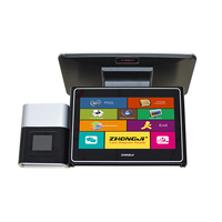 Terminal de point de vente Zhongji A9 avec écran tactile de 15,6 pouces, SSD NVMe de 256 Go, paiement par reconnaissance faciale dans le cloud et caisse enregistreuse intégrée