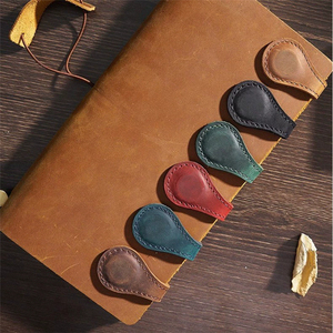 WELLFLYER PM-295 Marque-page magnétique en cuir PU vintage de qualité supérieure, cadeau artisanal, logo personnalisable, marque-pages, ensemble de manucure et pédicure, lecture - Product Image 1