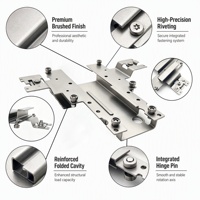 Support de charnière en tôle de précision sur mesure, assemblage de pièces métalliques pliées et estampées pour machines industrielles