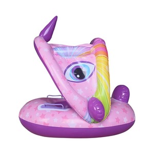 Bouée de bain gonflable pour bébé avec auvent, design dinosaure et licorne de dessin animé, pour jeux aquatiques pour enfants, 80x65cm - Product Image 2