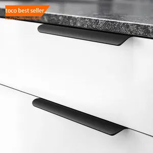 Toco Aluminium versteckte Schublade Hardware Küchenschrank Türziehgriffe