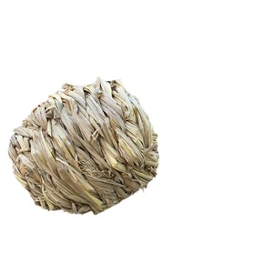 Straw Woven Pet Toy Ball 10cm Boredom Buster For Hamster Rabbit Parrot Play Chew With <b>Bell</b> - Product Image 5