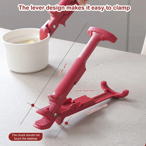 Pinza de silicona 2 en 1 para sujetar cuencos, resistente al calor, con mango largo, antideslizante, para levantar platos y cuencos, herramienta para el hogar y la cocina. - Product Image 2