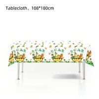Nappe jetable en plastique à thème dinosaure pour fête d'anniversaire d'enfants, décoration rectangulaire imperméable pour événements festifs