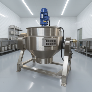100l Mesin Pengaduk Otomatis Industri untuk Merebus Selai dan Saus, Boiler Berjaket Uap Listrik Gas dengan Pengaduk untuk Pengolahan Makanan - Product Image 2