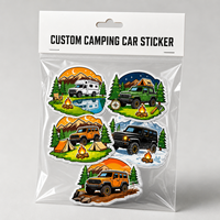 Autocollants personnalisés pour camping-car, autocollants en PVC découpés à la forme, résistants aux UV et imperméables, autocollants personnalisés pour voiture, pour fenêtre de véhicule, camion, camping, impression