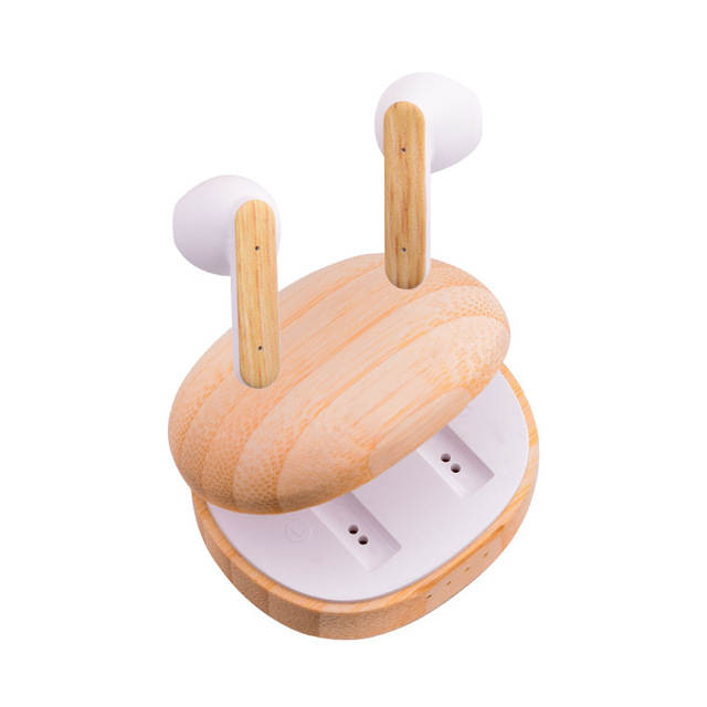 2025 Hot Sale Wooden Earphones In-Ear Dual-Mark ENC Noise Reduction Wireless Wooden Earbuds