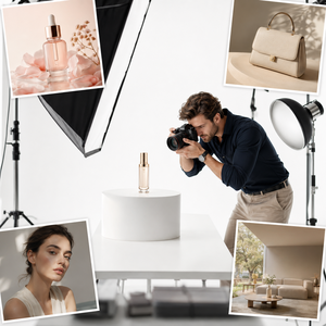 Service de production vidéo 4K et photographie IA pour Amazon SP - Studio de tournage de bijoux sur fond blanc, retouche personnalisée ODM, tournage principal et secondaire - Product Image 1